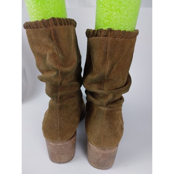 Patricia Nash Cognac Monte Brown Leather Suede Slouch Mid Calf Boots Womens 11M - Picture 8 of 11
